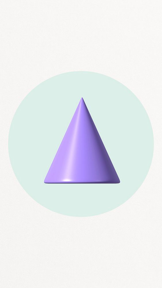 Purple 3D geometric shape IG story cover template illustration