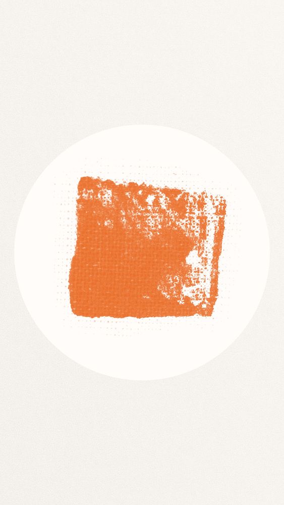 Orange block printing shape  IG story cover template illustration