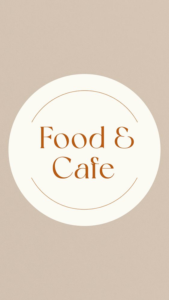 Aesthetic food & cafe Instagram story highlight cover template illustration