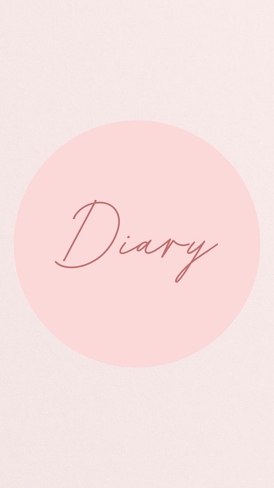 Pink diary Instagram story highlight cover template illustration
