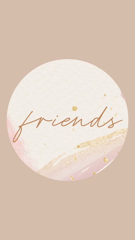 Aesthetic friends Instagram story highlight cover template