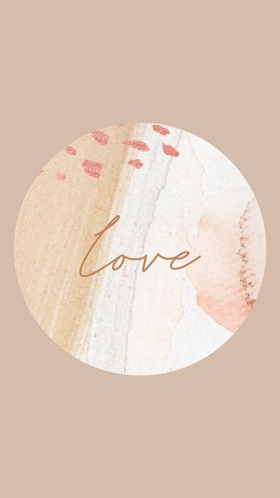Aesthetic love Instagram story highlight cover template