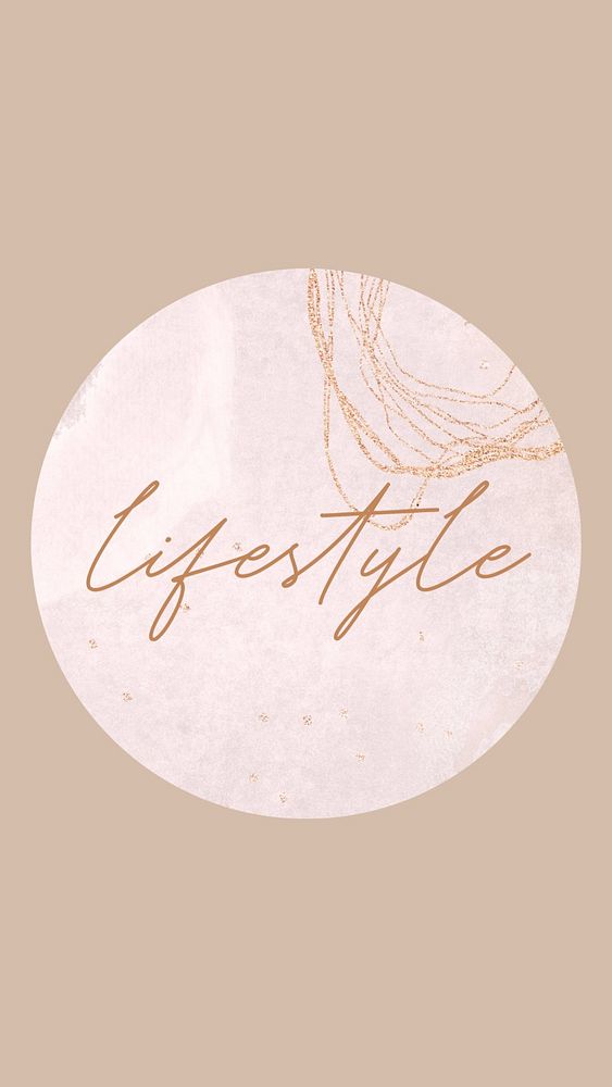 Aesthetic lifestyle Instagram story highlight cover template