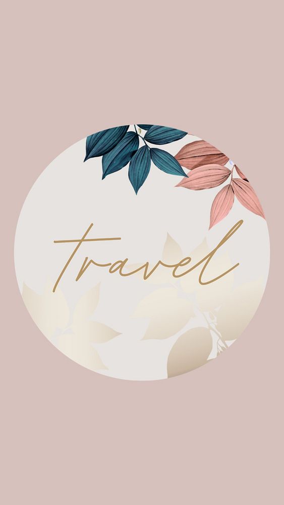 Botanical travel Instagram story highlight cover illustration