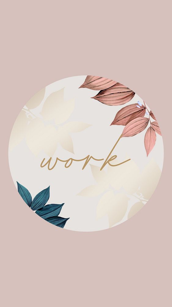 Botanical work Instagram story highlight cover illustration