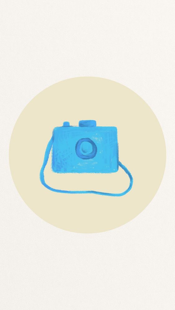 Camera  IG story cover template illustration