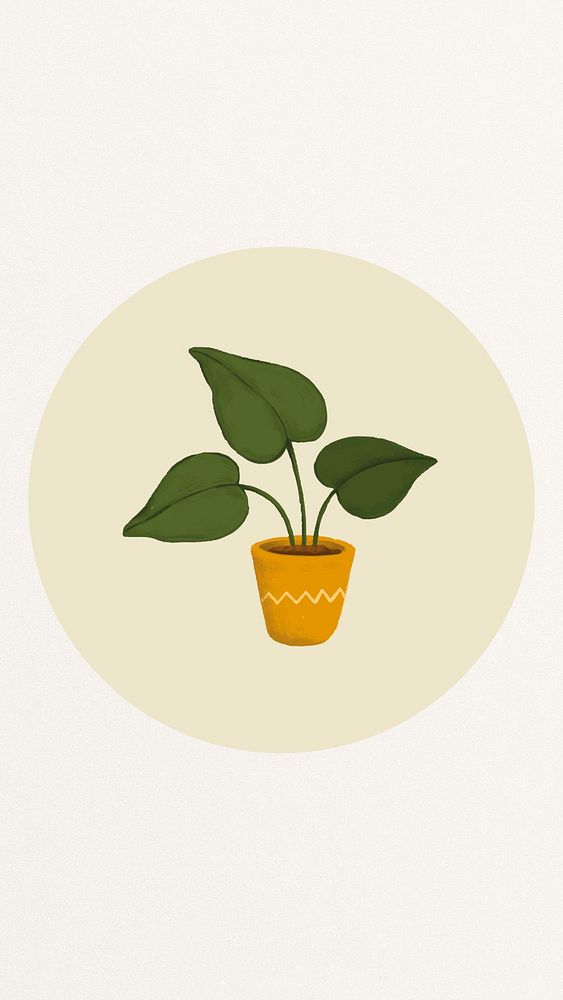 Botanical Instagram story cover template illustration
