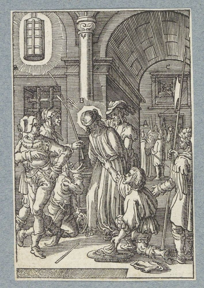 Bespotting van Christus (1629) by Christoffel van Sichem II, Hieronymus Wierix, Bernardino Passeri and Pieter Jacobsz Paets