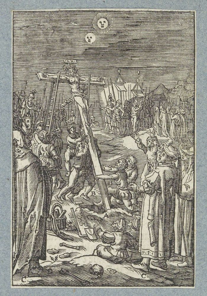 Kruisoprichting (1629) by Christoffel van Sichem II, Hieronymus Wierix, Bernardino Passeri and Pieter Jacobsz Paets