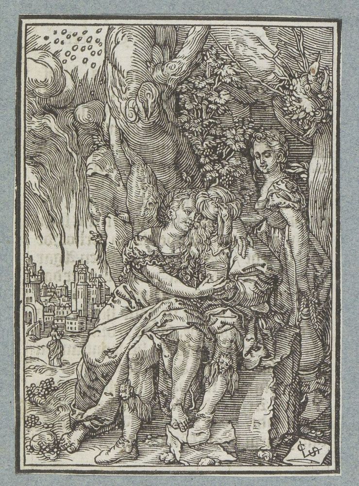 Lot dronken gevoerd door zijn dochters (1645 - 1646) by Christoffel van Sichem II, Christoffel van Sichem III, Heinrich…