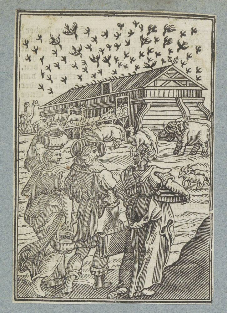 Noach, zijn gezin en de dieren betreden de ark (1645 - 1646) by Christoffel van Sichem II, Christoffel van Sichem III…