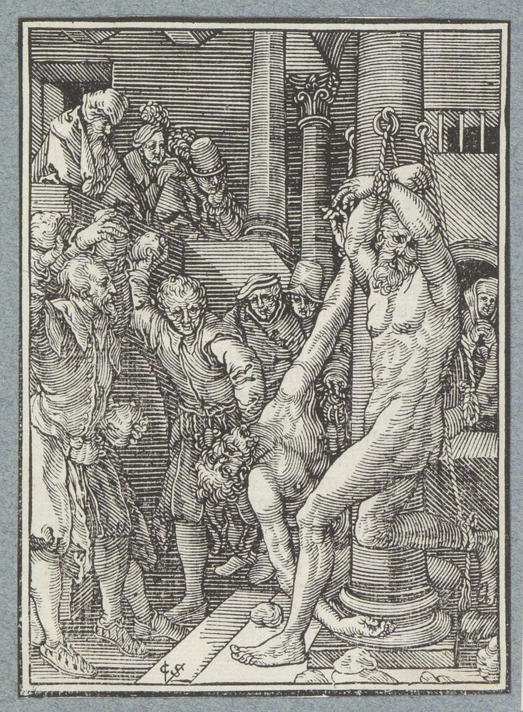 Steniging van de ouderlingen (1645 - 1646) by Christoffel van Sichem II, Christoffel van Sichem III, Heinrich Aldegrever and…