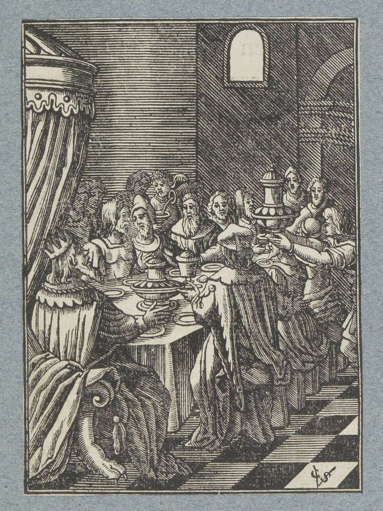 Feestmaal van Ahasveros (1645 - 1646) by Christoffel van Sichem II, Christoffel van Sichem III and Pieter Jacobsz Paets