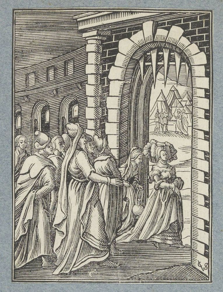 Judit en haar dienstmaagd op weg naar Holofernes (1645 - 1646) by Christoffel van Sichem II, Christoffel van Sichem III and…