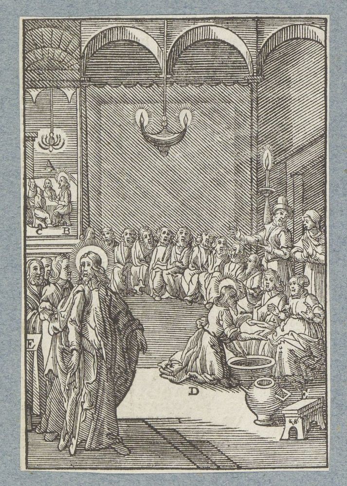 Voetwassing van Petrus (1628) by Christoffel van Sichem II, Johannes Wierix, Bernardino Passeri and Pieter Jacobsz Paets