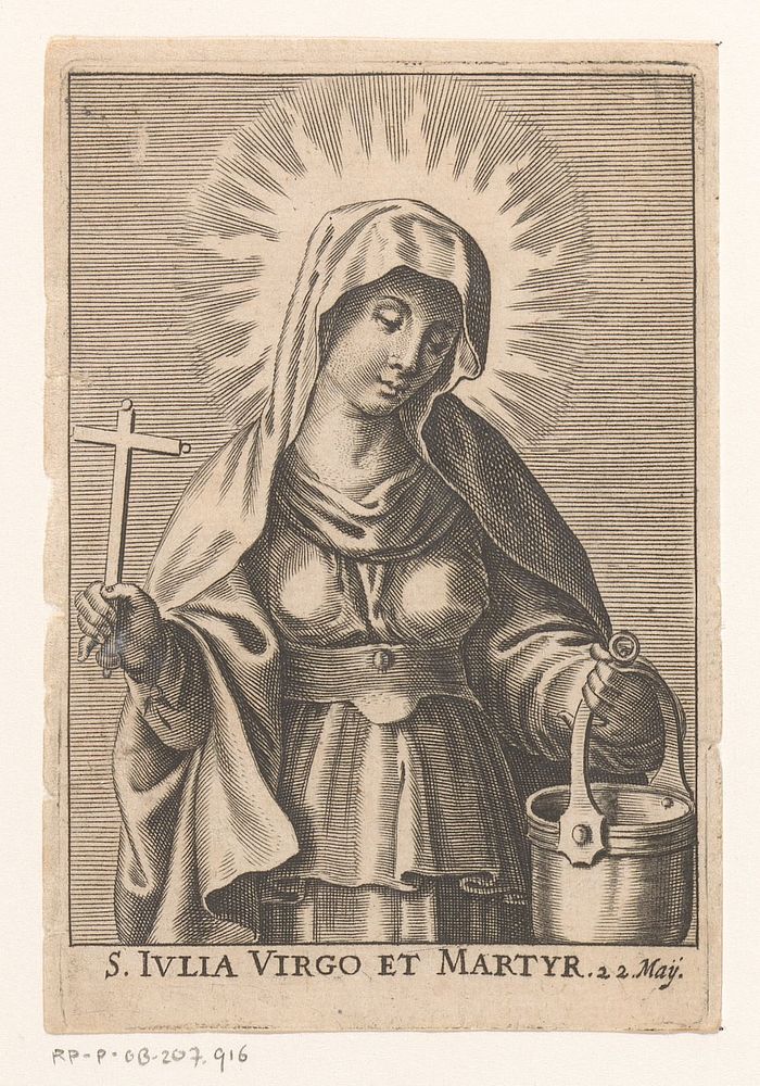 Heilige Julia van Corsica (in or after 1626) by anonymous, Pieter de Jode I and Jan van Mechelen