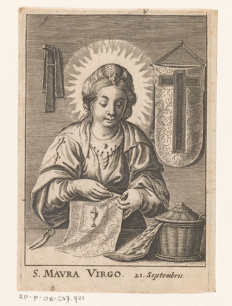 Heilige Maura (in or after 1626) by anonymous, Pieter de Jode I and Jan van Mechelen