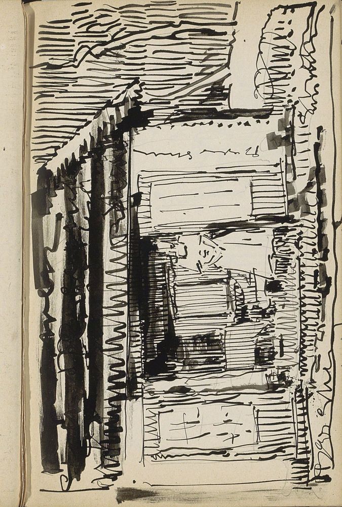 Staande vrouw in een deuropening (1919) by Reijer Stolk