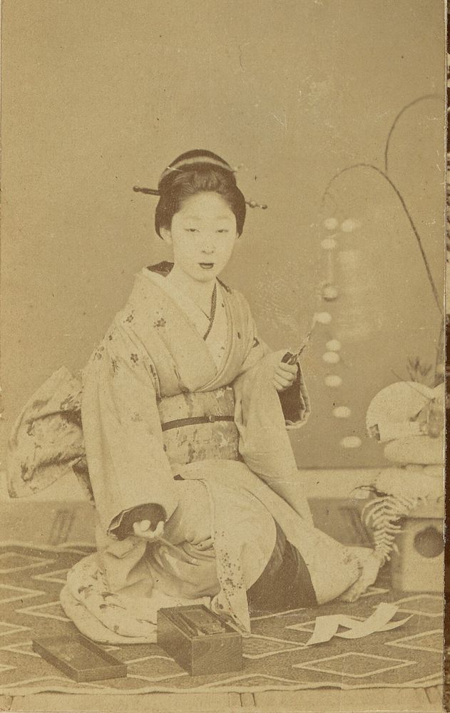 Kneeling Japanese Woman
