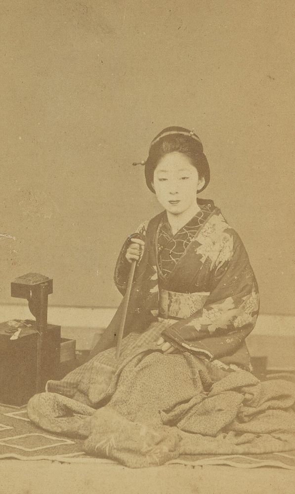 Kneelin Japanese Woman