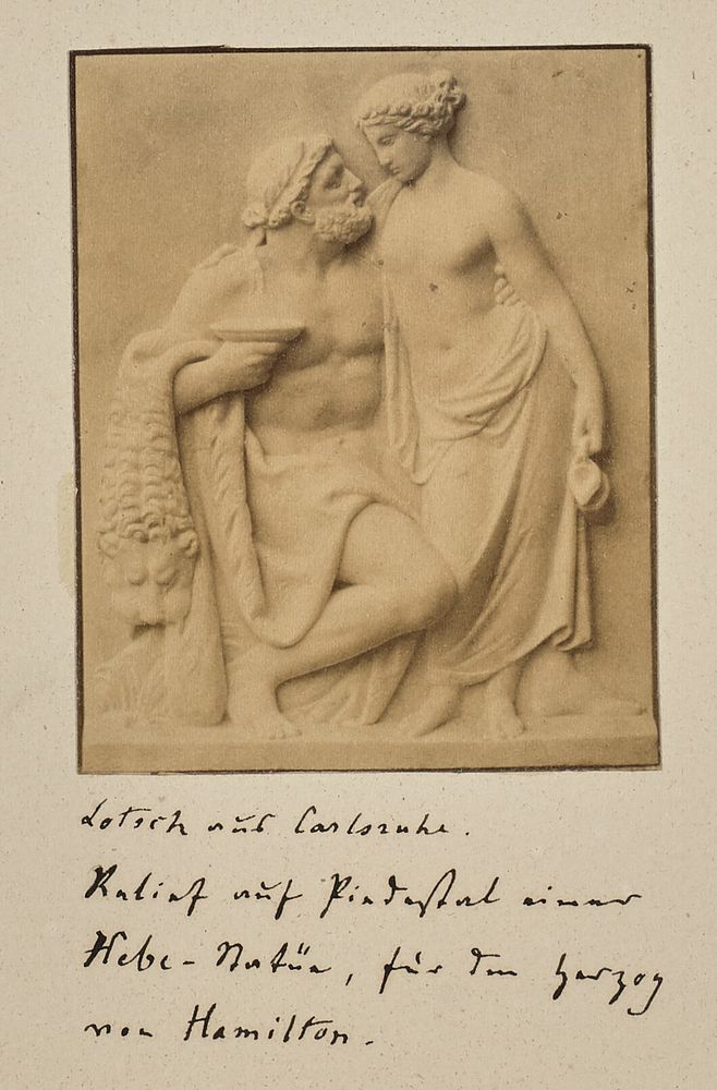 Bas-relief of Hebe and Hercules by Johann Christian Lotsch