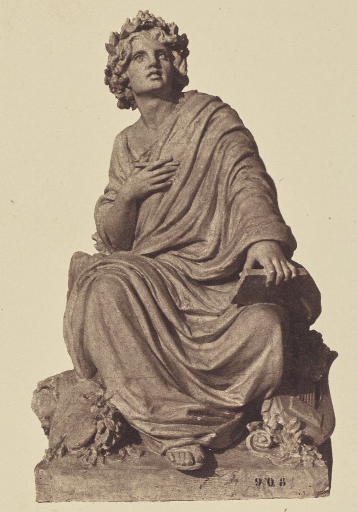 "L'Art", Sculpture by Auguste Ottin, Decoration of the Louvre, Paris] by Édouard Baldus
