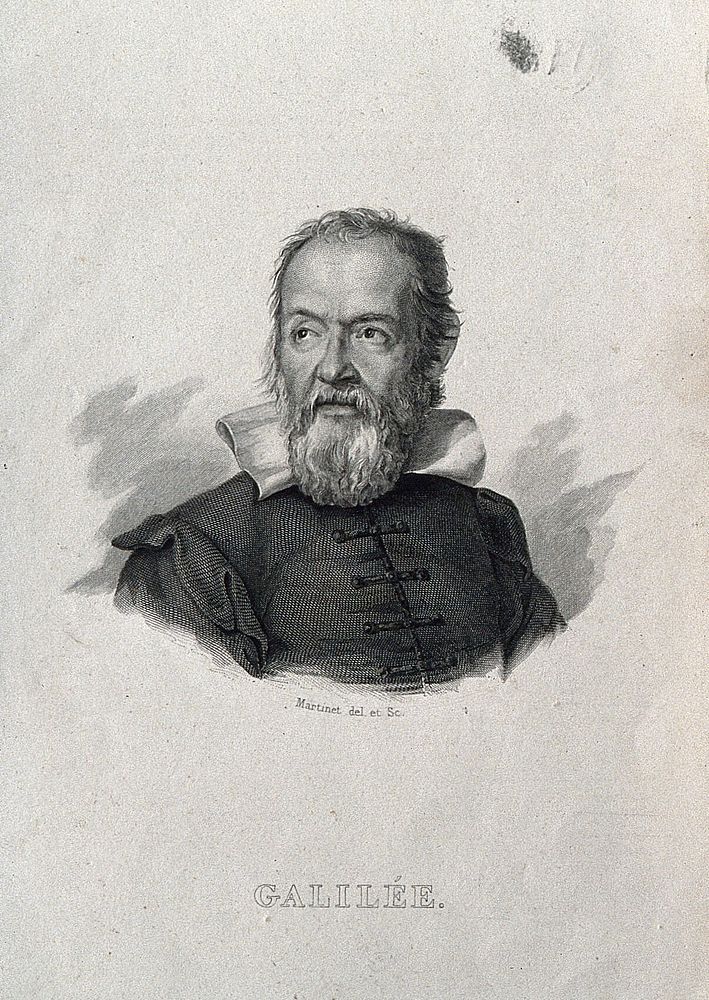 Galileo Galilei. Line engraving by Martinet after J. Sustermans, 1635.