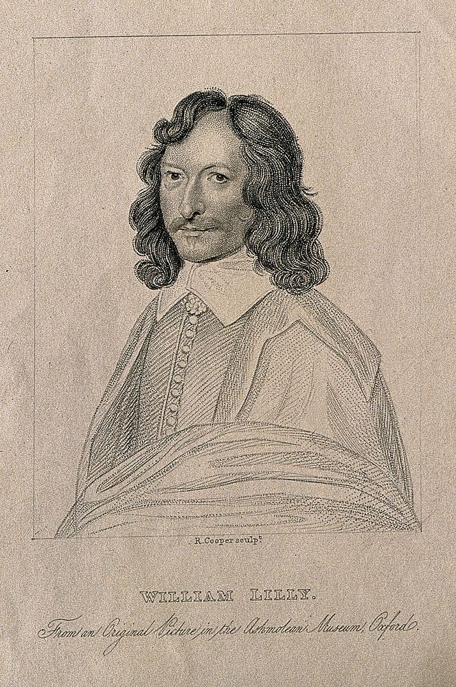 William Lilly. Stipple engraving by R. Cooper.