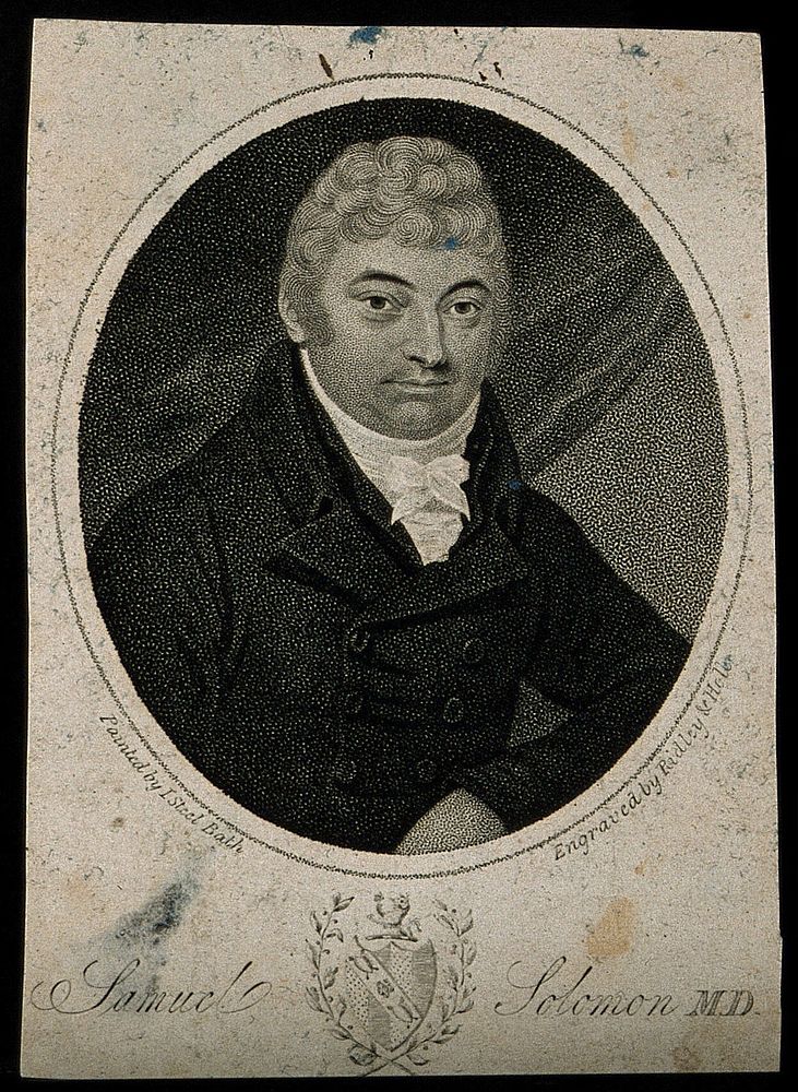 Samuel Solomon. Stipple engraving by W. Ridley and W. Holl after J. Steel.