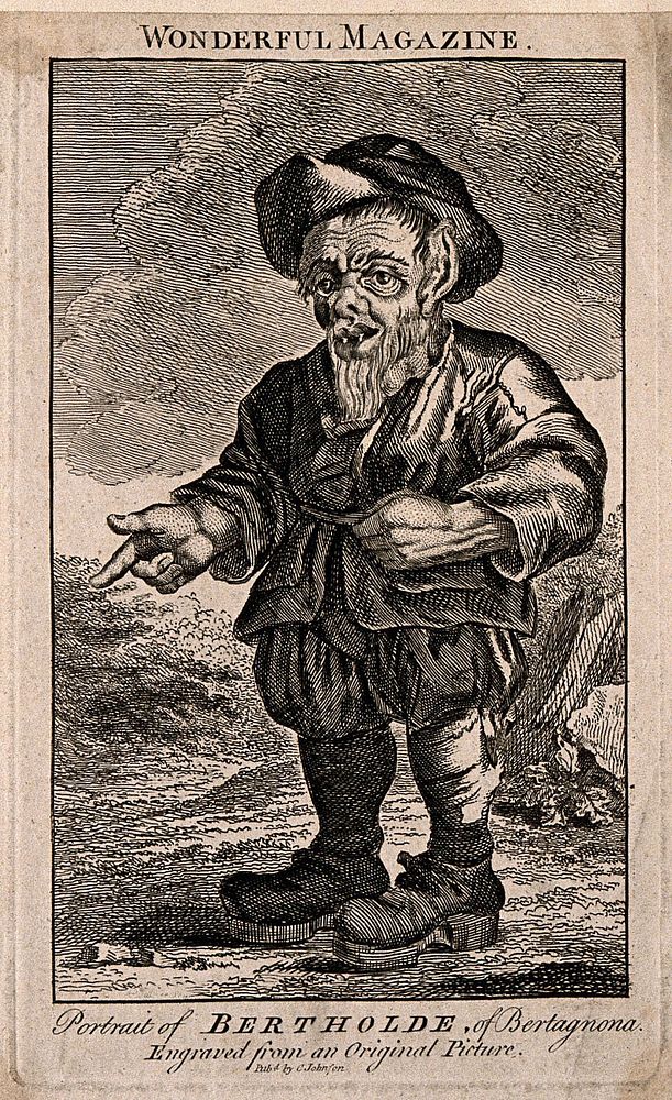 Bertholde, a dwarf. Engraving by A. Walker.