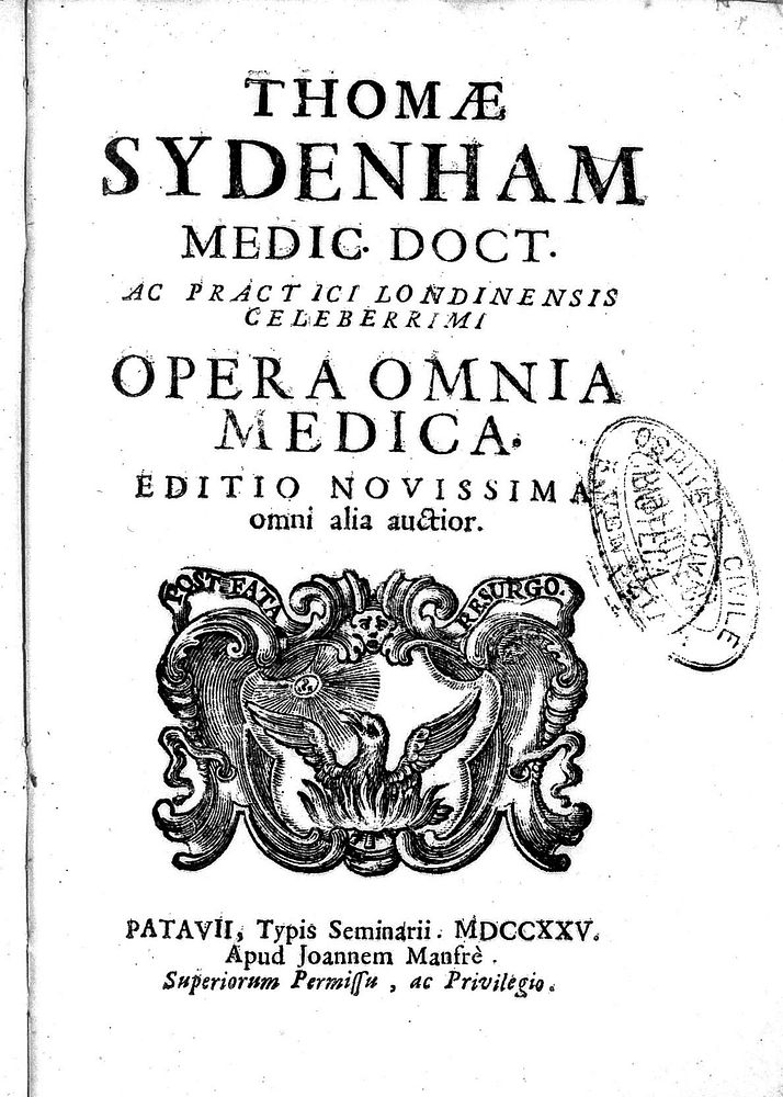 Thomae Sydenham ... Opera omnia medica.