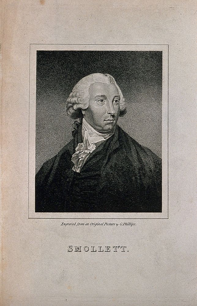 Tobias George Smollett. Stipple engraving by G. Phillips.