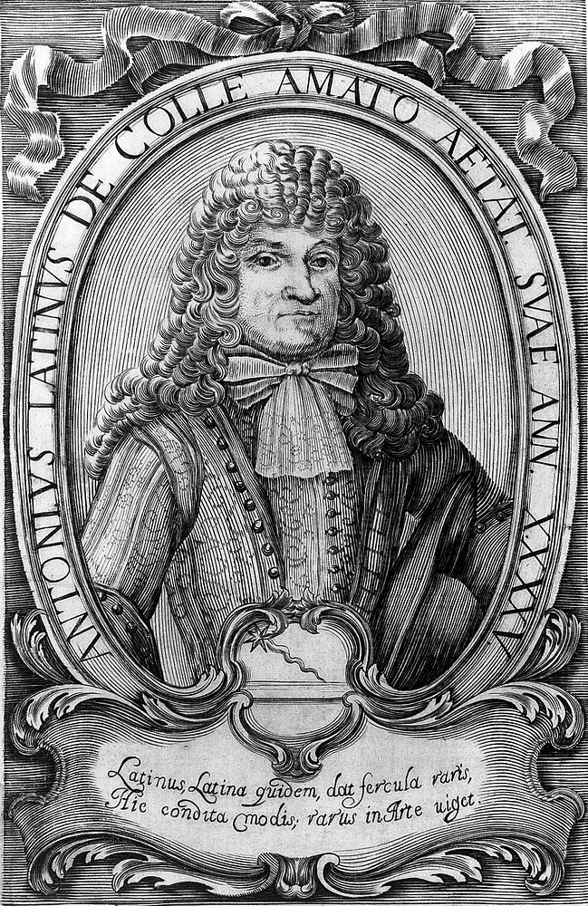 Portrait of Antonio Latini.