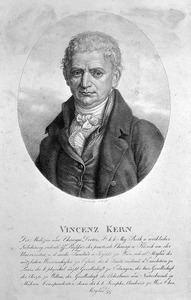 Vincenz Sebastian, Ritter von Kern. Lithograph by K. Lanzedelly after C. Leybold.