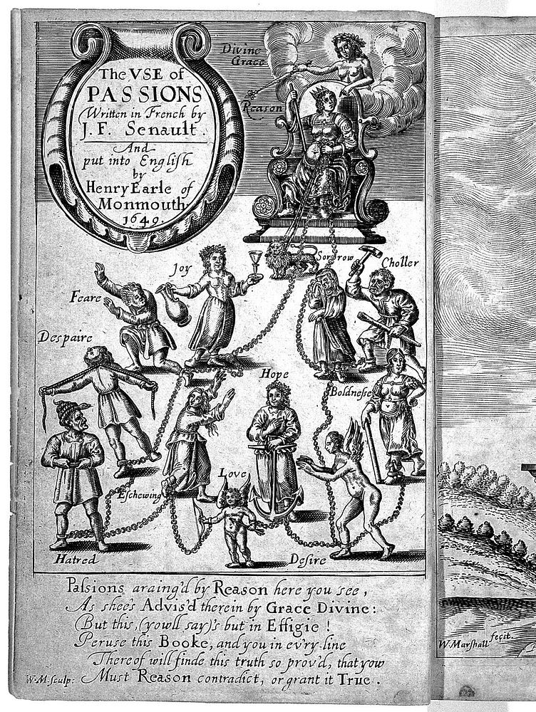 Symbolic engraving from The use of passions.