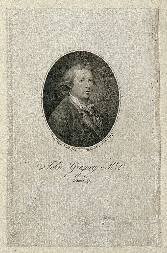 John Gregory. Stipple engraving by J. Beugo, 1787, after F. Cotes, 1764.