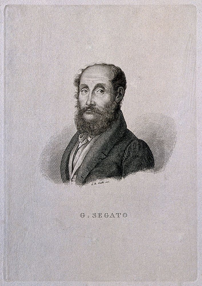 Girolamo Segato. Line engraving by G. B. Gatti.
