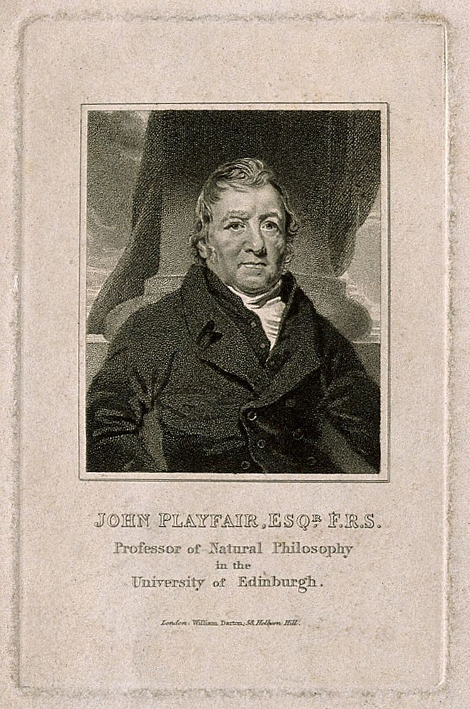 John Playfair. Stipple engraving after H. Raeburn.