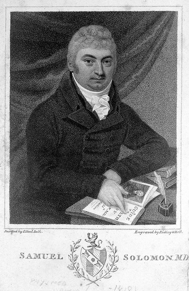 Samuel Solomon. Stipple engraving by W. Ridley & W. Holl after J. Steel.