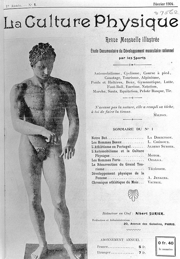 La Culture Physique, 1904, front cover.