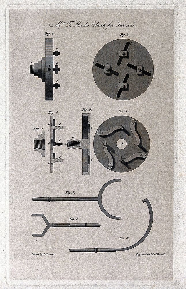 Engineering: centring chuck mechanism lathe, | Free Photo Illustration ...