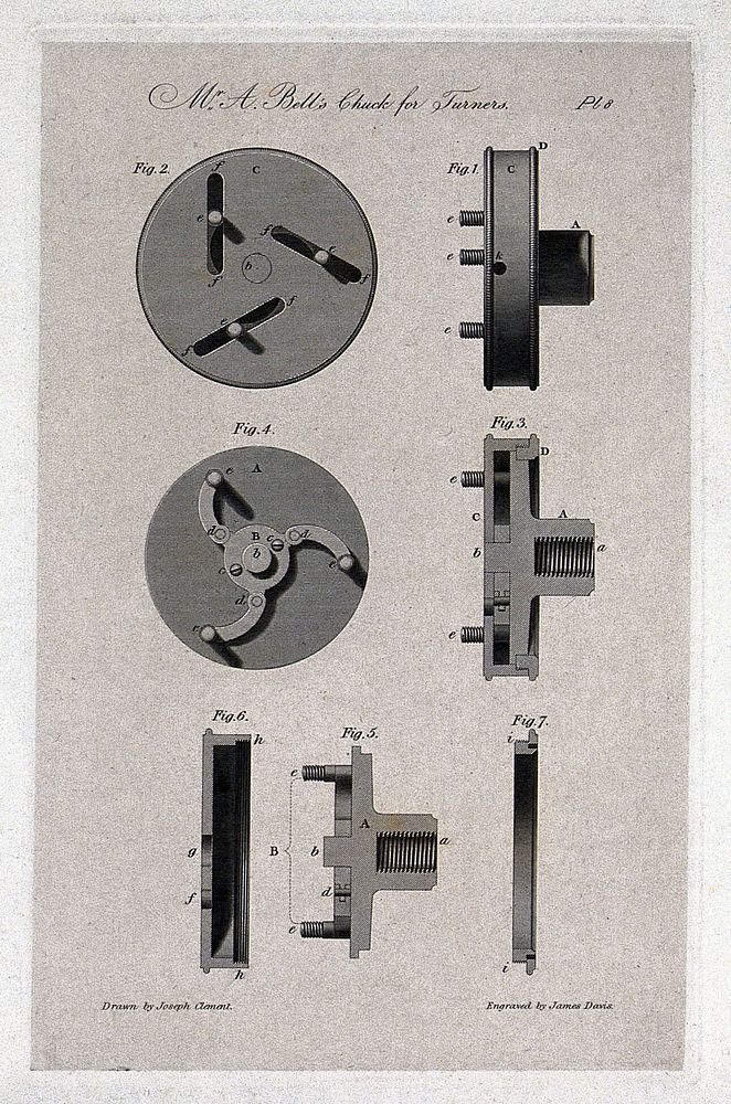 Engineering: centring chuck mechanism lathe: | Free Photo Illustration ...