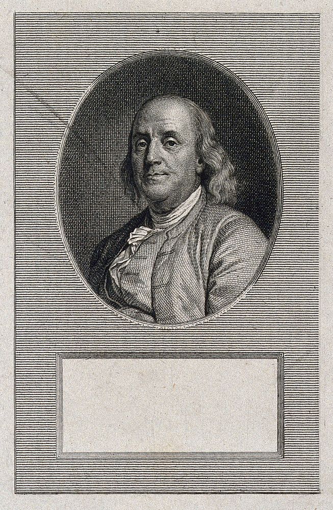 Benjamin Franklin. Engraving after J. S. Duplessis, 1778.