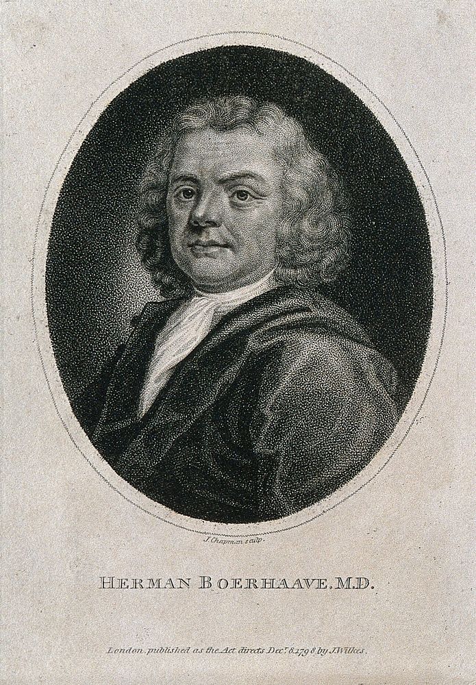 Hermann Boerhaave. Stipple engraving by J. Chapman, 1798.