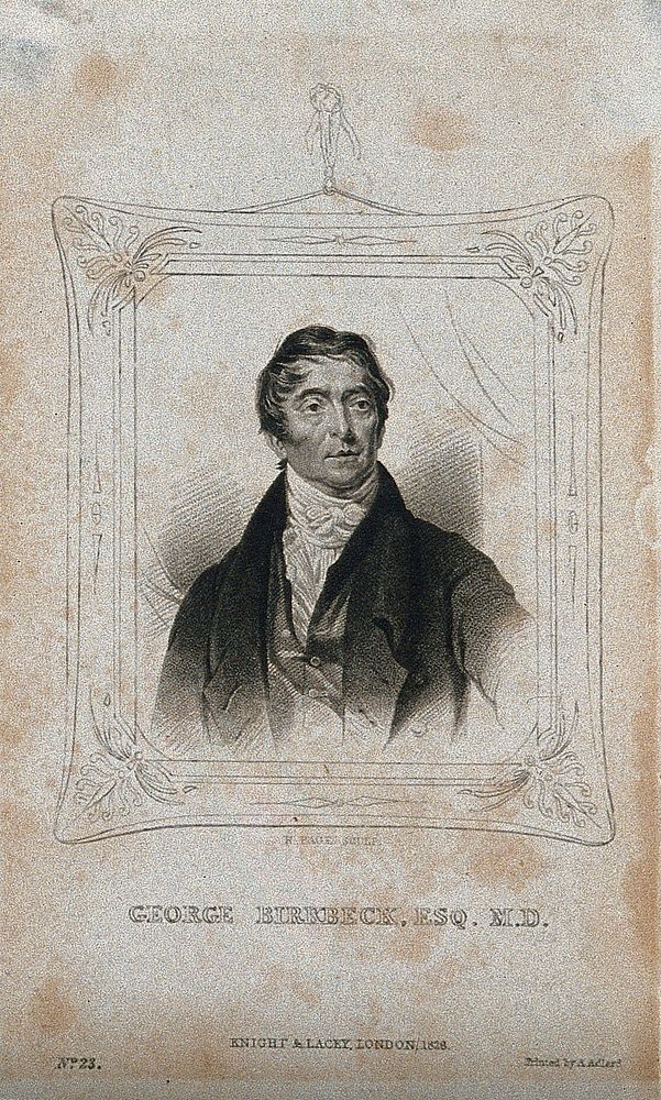 George Birkbeck. Stipple engraving by R. Page, 1828.