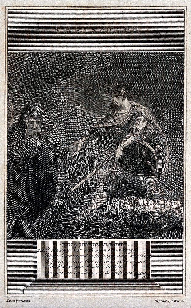Joan of Arc conjures demons in Shakespeare's 'Henry VI'; but the demons are uncompliant; one hangs his head on the left.…