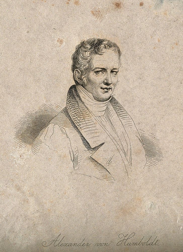 Friedrich Heinrich Alexander von Humboldt. Etching after Baron C. von Steuben, 1815.