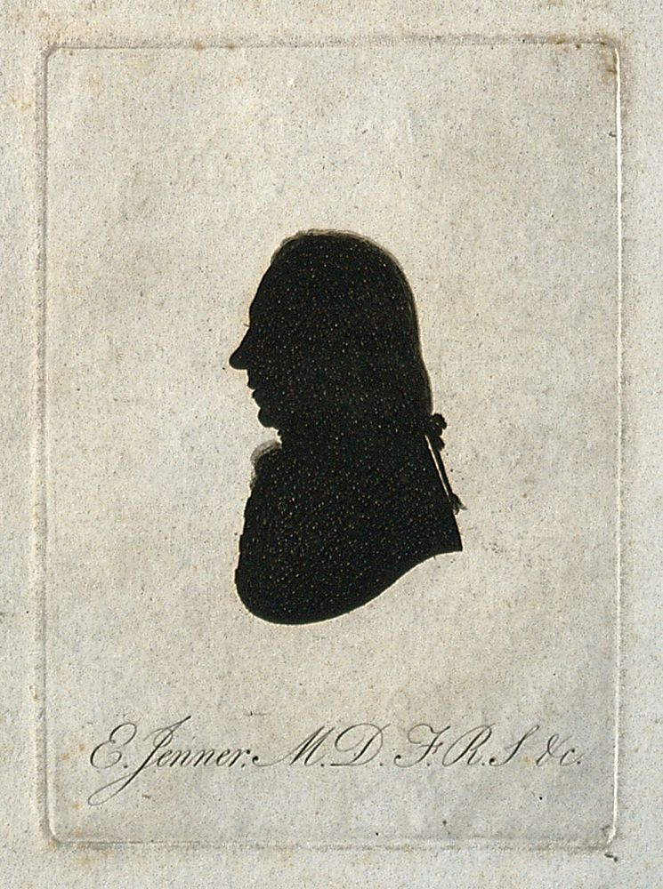 Edward Jenner. Aquatint silhouette by J. Miers [], 1801.