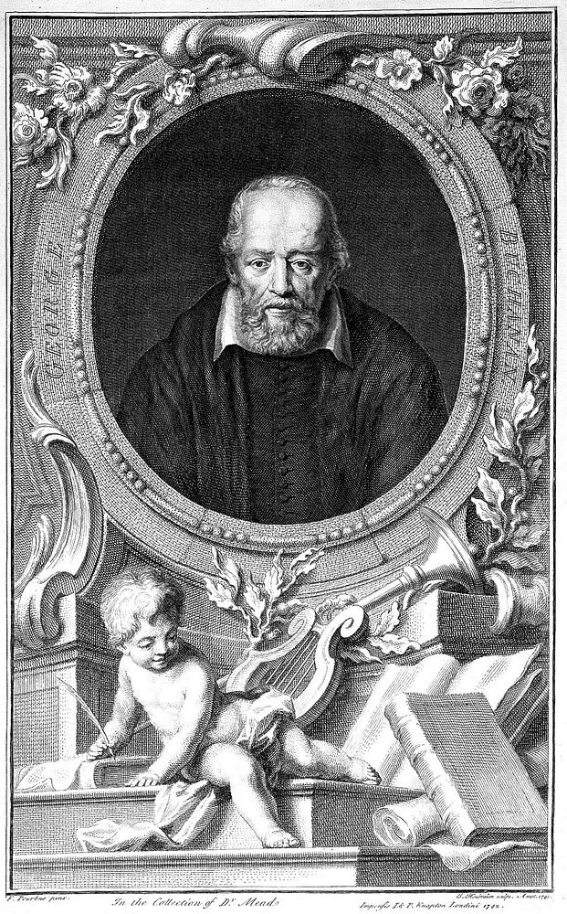 George Buchanan (1506-1582). Engraving by Jacobus Houbraken, 1741, after a painting ascribed to F. Pourbus.