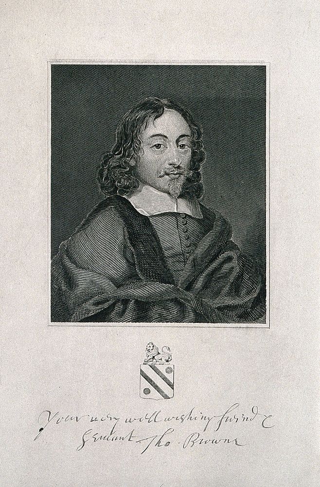 Sir Thomas Browne. Line engraving.